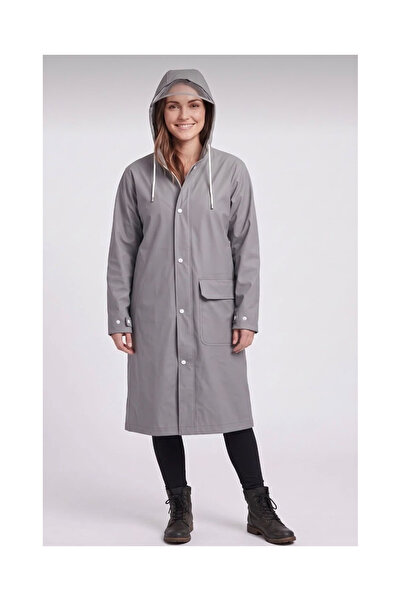 Mashotrend Yağmur Koruyucu Şeffaf Yağmurluk Unisex - Uzun Boy Su Geçirmez Kapüşonlu Eva Manto