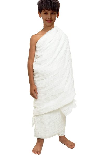 Generic Ihram for Kids Boys Towel (156x78cm) White Islamic Ahram Ehram Pilgri...