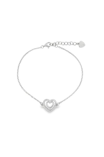 Bijuteria SORELLY Silver Heart Bracelet