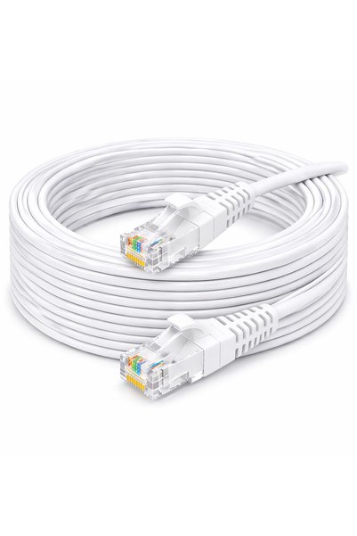 FUJISHKA كابل إيثرنت Cat6 عالي السرعة، كابل شبكة LAN بطول 25 مترًا، موصل RJ45...