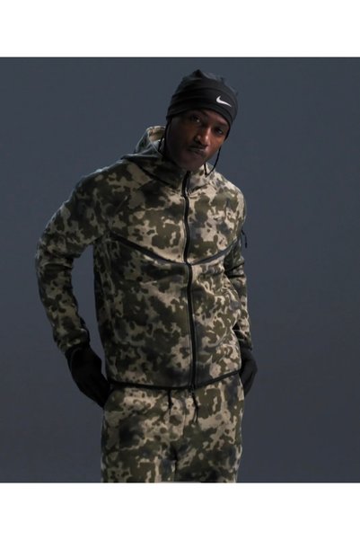 Nike Tech Fleece Wr Fz Haki Camuflaj Erkek Ceket (BlueSportswear )