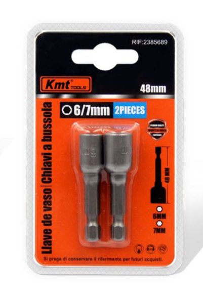 OEM Σετ καρυδάκια μαγνητικά 2 τεμαχίων 6mm και 7mm x 48mm Kmt Tools 2385689