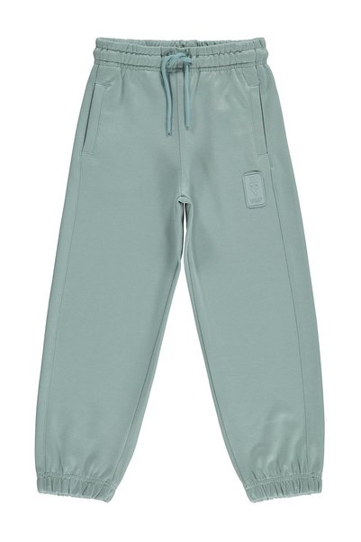 Civil Boys Double Pocket Embroidered Sweatpants for 10-13 Years Old - Green