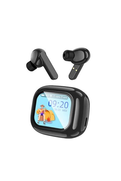 Hoco DES53 In-ear Bluetooth Handsfree ακουστικά με θήκη Smartwatch σε μαύρο χ...
