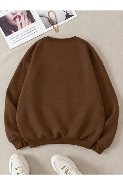 orwen life est. 2022 Women's 3 Heart Patterned Winter Sweatshirt Stylish and Comfortable Design