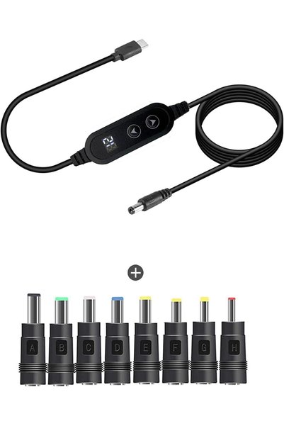 Generic USB-C to DC5521 PD Adapter Cable, 36-100W Adjustable Voltage Power Co...