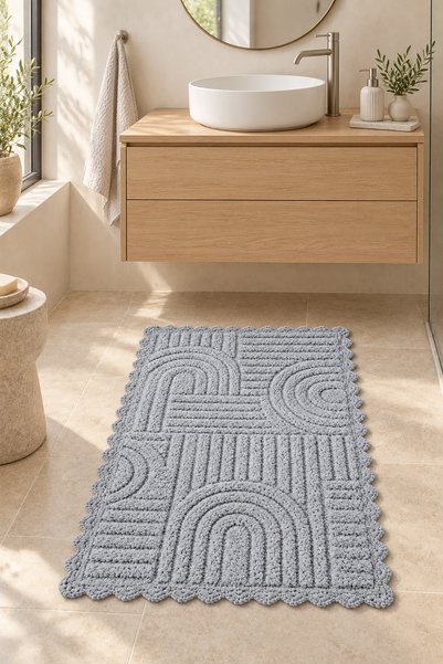 ALANUR Bodrum Tufting Cotton Handmade Braided Mat 113 (70 X 120 cm)