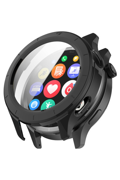XGSM Carcasă 2 în 1 + Sticlă securizată pentru Xiaomi Watch S4 47mm, Negru