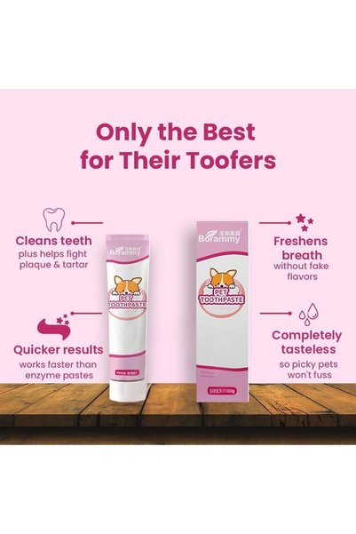 StarDotHash 120g Beef Flavor Cat/Dog Toothpaste – Helps Reduce Plaque & Tartar, Promotes Fresh Breath & Healthy Gums – Toothpaste Only (Toothpaste_FBM)