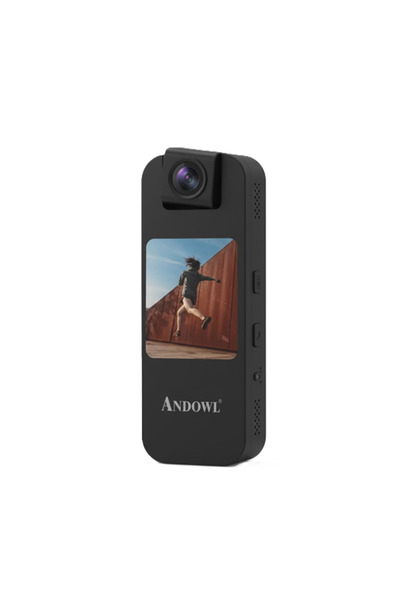 Andowl Φορητή ψηφιακή κάμερα Full HD Pocket Flip 8K Q-SA04 σε μαύρο χρώμα
