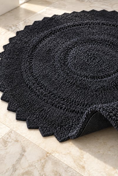 ALANUR Bodrum Tufting Cotton Handmade Knitted 90 X 90 cm Rug 110