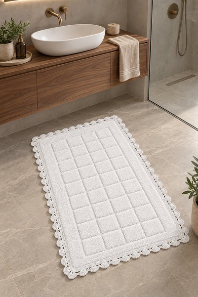 ALANUR Bodrum Tufting Cotton Handmade Knitted Rug 109 (80 X 135 cm)