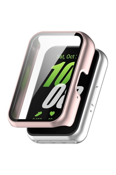 XGSM Carcasă 2 în 1 + Sticlă securizată pentru Samsung Galaxy Fit 3, Rose Gold