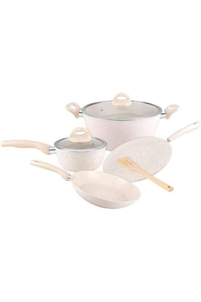 Generic طقم أواني طهي من الألومنيوم 7 قطع