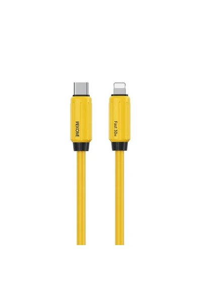 OEM Καλώδιο φόρτισης USB-C to Lightning Cable 1m Wekome WDC-29 σε κίτρινο χρώμα