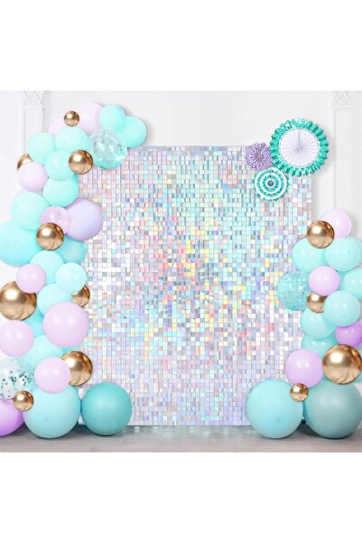 Generic Black Glitter Wall Backdrop, 30Pieces Black Square Decorative Panel G...
