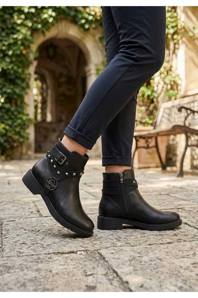 LEYDİ SHOES PERLA ΓΥΝΑΙΚΕΙΑ ΜΠΟΤΑΚΙΑ ΜΕ ΦΛΑΤ ΣΟΛΑ