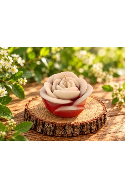 OEM Lumânare parfumată, trandafir mediu, parfum de turtă dulce, 100 g