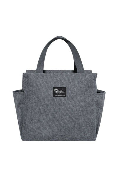 OEM Αδιάβροχη ισοθερμική τσάντα φαγητού - Lunch Bag 25x14x25 εκ. σε γκρι χρώμα