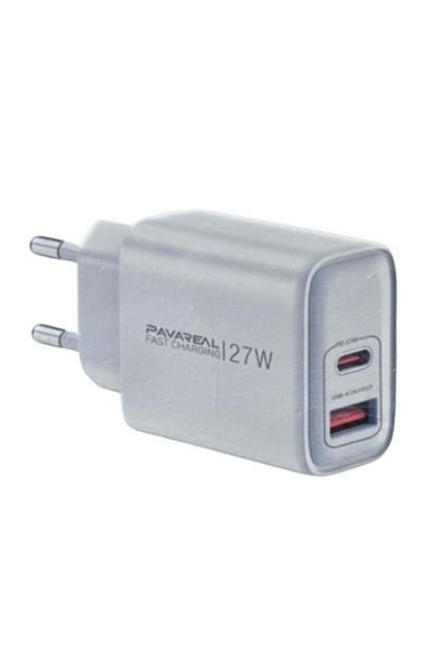 OEM Φορτιστής με θύρα USB-A και Type-C 27W με καλώδιο τype-C Pavareal K59