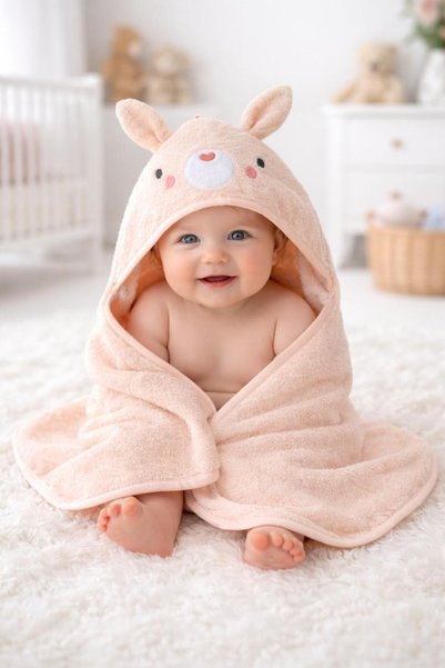 GÜRPAMUK HOME & BABY Outlet 100% Cotton Soft Bath Swaddle Towel for Girls and...