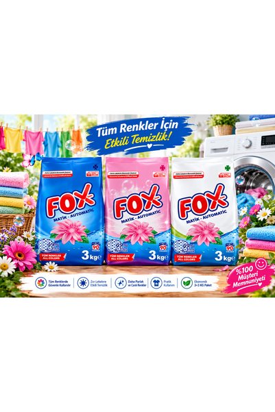 Fox Matik Çamaşır Deterjanı 3 kg x 2'li Ekonomik Paket