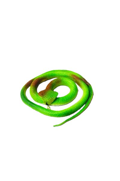 OEM Ψεύτικο παιχνίδι φιδάκι Fake Snake - πράσινο ανοιχτό/Καφέ