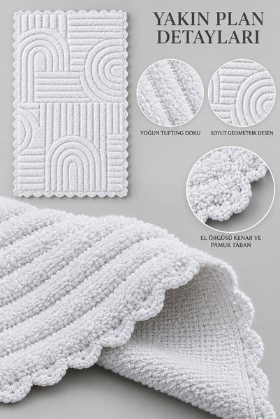 ALANUR Bodrum Tufting Cotton Handmade Braided Mat 113 (70 X 120 cm)