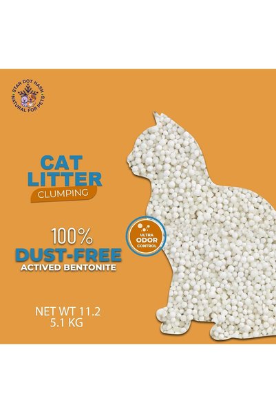 StarDotHash Genie Flushable Cat Litter with Scoop | 99.9% Dust Free Bentonite | Fast Clumping | Low Tracking | Hypoallergenic | 6.3 L Soap (Soap)