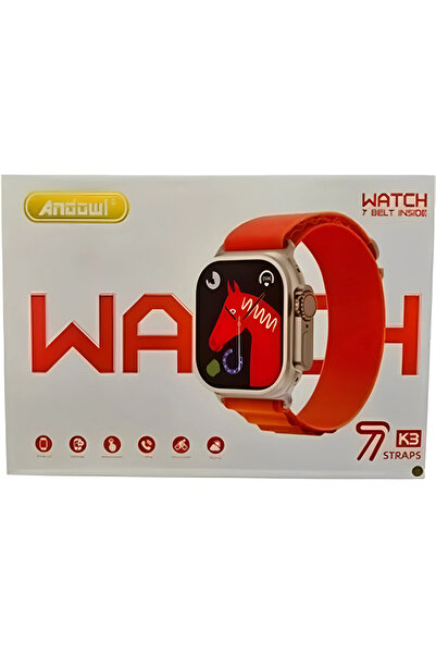 Andowl K3 Smartwatch με 7 λουράκια