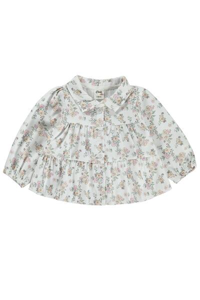 Civil Baby Chenille Floral Print 6-18 Months Shirt - Green