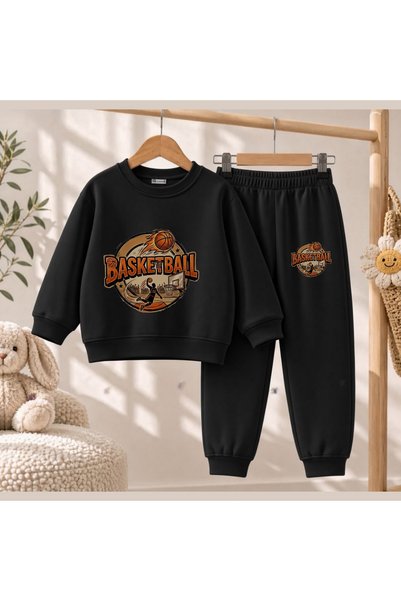 playwear Hanorac de echipă Basket 23 imprimat pentru fete și băieți, cu guler...