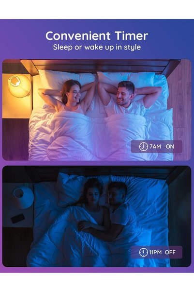 KASTWAVE مصابيح LED ذكية من Tuya، E27 9 واط، تقنية بلوتوث ميش، قابلة للتعتيم،...