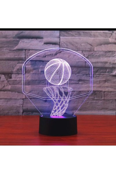 OEM Επιτραπέζιο φωτιστικό LED 3D Illusion με 7 χρώματα - μπασκέτα