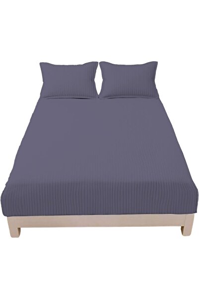 Generic Queen Fitted Bed Sheet Plain Cotton Bed Sheet with 2 Pillow Cover (Iv...