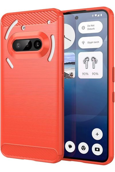 GENERAL جراب موبايل بقصة ضيقة وممتص للصدمات، جراب حماية مطاطي من الياف الكربو...