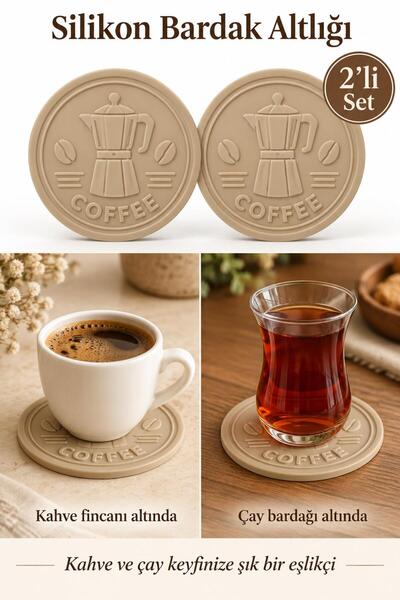 Hayveys Coffe Bot Demli̇k Model 2 Cup Coasters