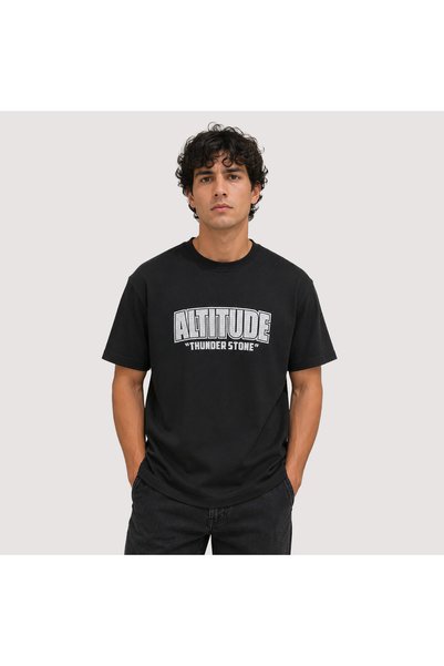 Generic Brand تيشيرت رجالي بطبعة ALTITUDE