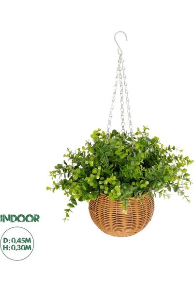 GloboStar® GloboStar Τεχνητό Κρεμαστό Φυτό Ευκαλύπτου Κήπου Τεχνητό Κρεμαστό ...