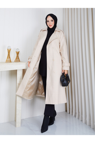 RACE FASHİON معطف مبطن بتفاصيل مقاومة للرياح RC3168