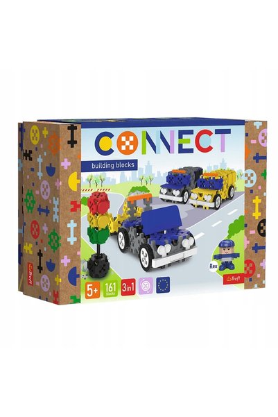Trefl Set de blocuri de construcție interconectabile - 3 în 1: Vehicule de lu...