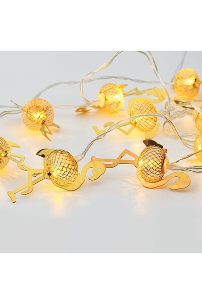 Aca Light ΔΙΑΚΟΣΜΗΤΙΚΑ ΦΩΤΑ ΦΛΑΜΙΝΓΚΟ ΜΕΤΑΛΛΙΚΑ 10 LED ΣΕ ΣΕΙΡΑ ΘΕΡΜΟ ΛΕΥΚΟ Μ...