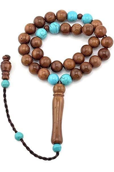 Generic Elegant and luxurious Rosary made of natural coke wood inlaid with bl...