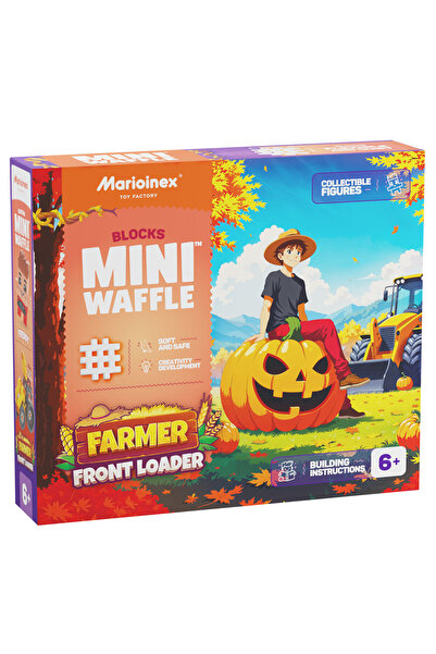 Marioinex FARMER Mini Blocuri tip Waffle Încărcător Excavator 50 de piese Fig...
