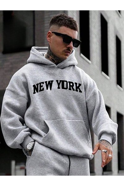 K KOZZ STYLE Unisex Ανδρικό φούτερ με κουκούλα από βαμβάκι με ειδική στάμπα N...