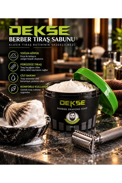 DEKSE Berber Tıraş Sabunu 150 gr – Klasik Tıraş Sabunu