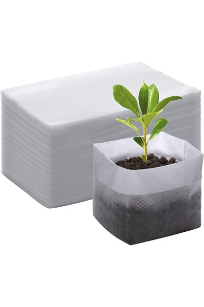Generic 100PCS Biodegradable Seedling Bags, 9.8x11 Inches Thickened Non-Woven...