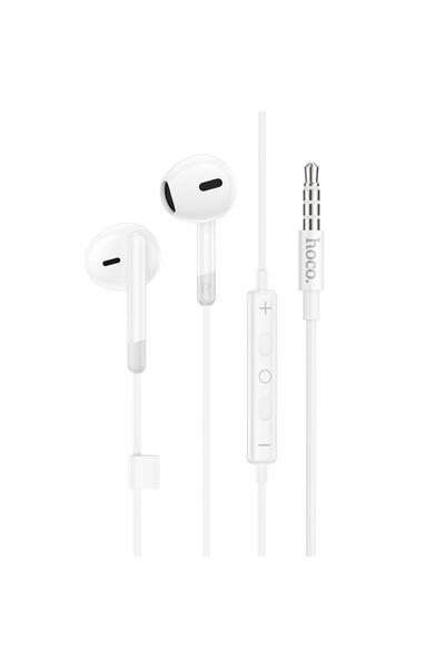 Hoco Ενσύρματα ακουστικά με βύσμα 3.5mm Jack M109 σε λευκό χρώμα