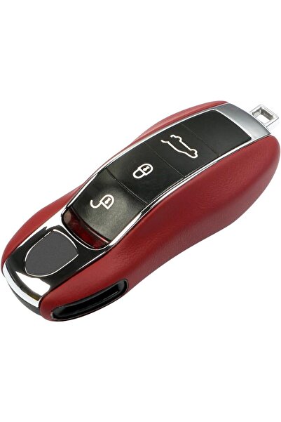 Generic Leather Key Fob Cover Compatible with Porsche Cayenne Panamera Macan ...