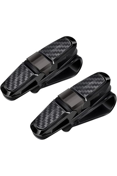 Generic 2 Pack Glasses Holders for Car Sun Visor, Glasses Holder Clip with Rh...
